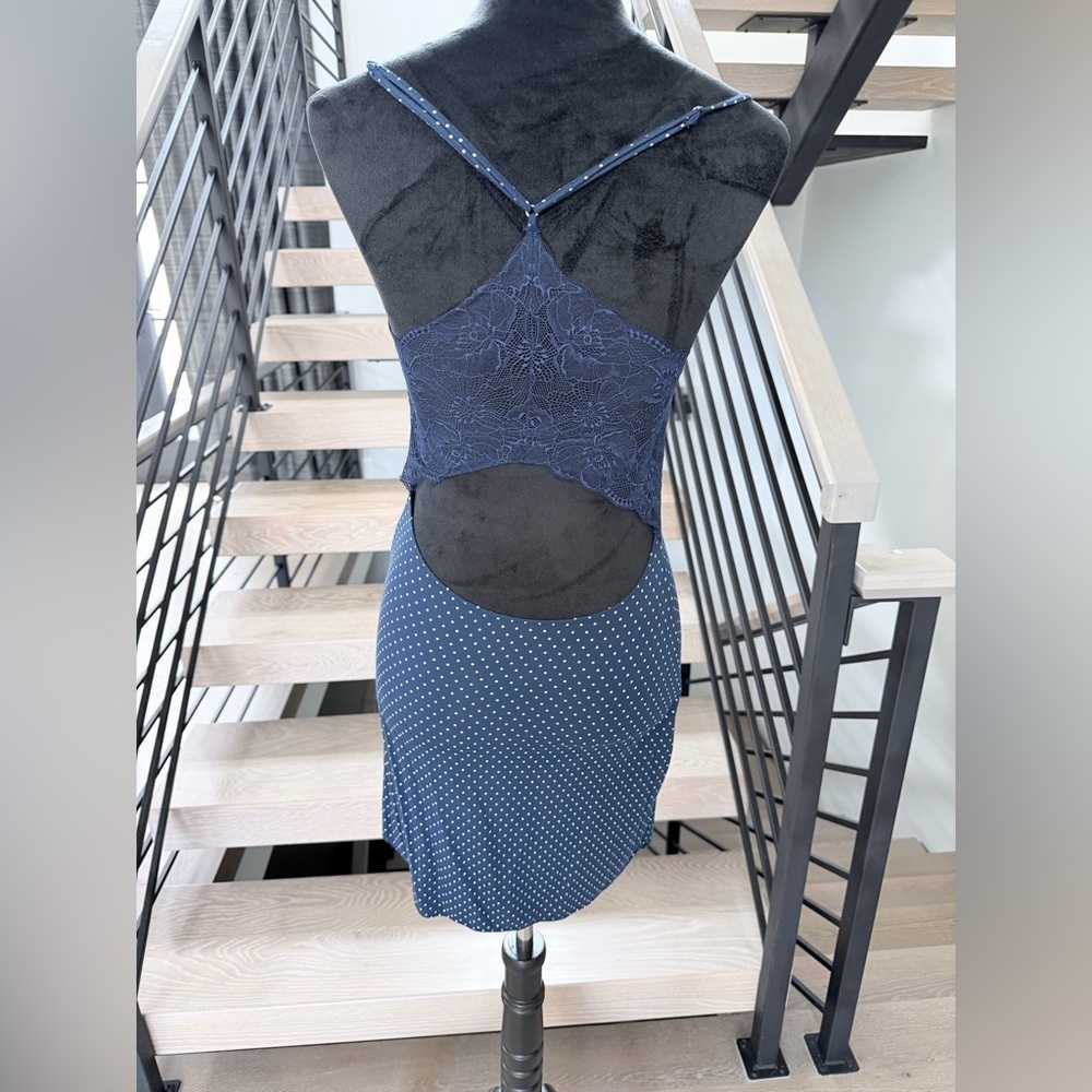 New Polka Dot Blue Nightie size S - Picture 3 of 4